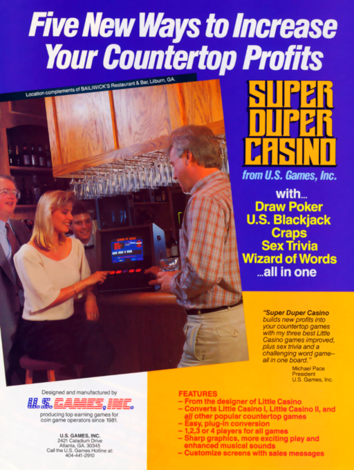 Super Duper Casino (California V3.2) Arcade Game Cover